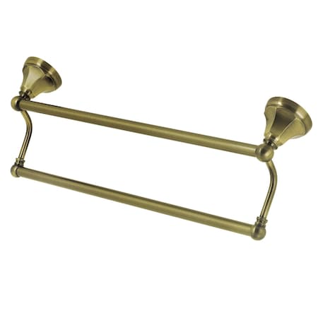 Kingston Brass BA4813AB Metropolitan 24" Dual Towel Bar, Antique Brass BA4813AB